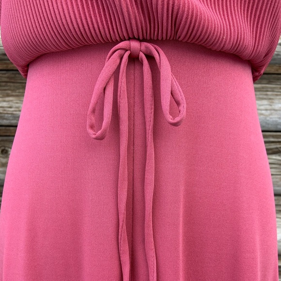 Vintage Joseph Magnin ~ Pink Spaghetti Strap Dress - Picture 3 of 6